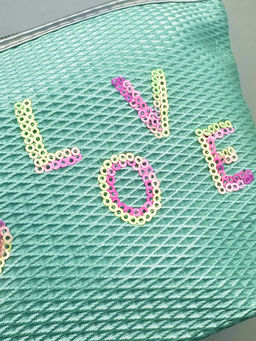 Sunflower Косметичка женская лодочка с пайетками Love 11653-8, мятный