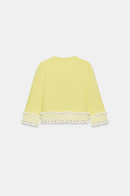 CHAQUETA COMBINADA PUNTO CROCHET / Amarillo - Zara фото 7