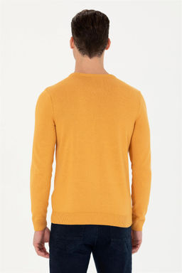 Мужской горчичный свитер - U.s. polo assn фото 5