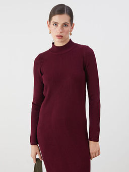 Yar?m Bal?k?? Yaka Triko Elbise