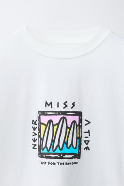 CAMISETA ESTAMPADO TABLAS SURF / Blanco - Zara фото 3