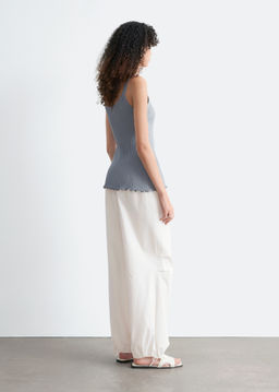 Camiseta de tirantes con bordes ondulados - H&m фото 4