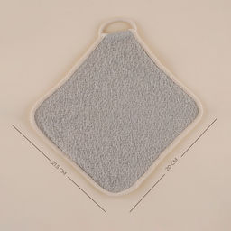 Мочалка массажная SL Home «Ортика», бамбуковое волокно, 21×20.5 см, бежевая