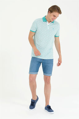 Мужская мятная футболка-поло Неожиданная скидка в корзине - U.s. polo assn фото 2