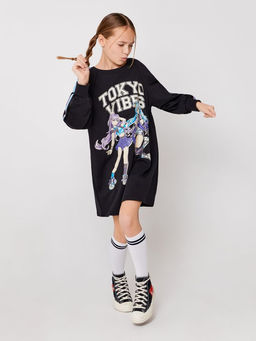 ACOOLA / Платье детское для девочек Graphite набивка  фото 5