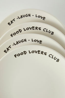 Trendyolmilla Home 4lu Seramik Kalpli Pasta Tabag? Seti 20cm TPHSS25TBK00004  фото 2