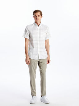 Regular Fit K?sa Kollu Ekose Arm?rl? Erkek G?mlek