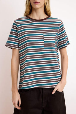 Cok Renkli Regular/Normal Kal?p K?sa Kollu Tok %100 Pamuk Orme T-Shirt TWOSS26TS00028 - Trendyolmilla фото 3