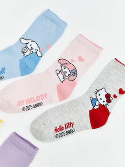 Hello Kitty Desenli K?z ?ocuk Soket ?orap 5li