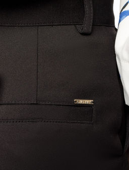 Брюки из плотной эластичной ткани из хлопка с нейлоном