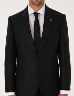 Antrasit Slim Fit Y_n _pek Kar___ml_ Ceket