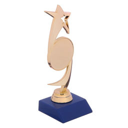 Кубок Звезда, подставка пластик синяя, 18 х 6,4 х 6,4 см