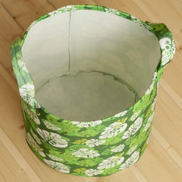 Органайзер для хранения с верхними ручками, принт зеленые листья, 28х28х25 см, войлок - Simaland фото 3