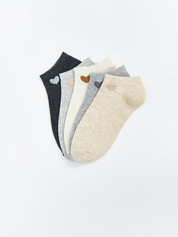 Desenli Kad?n Patik ?orap 5li