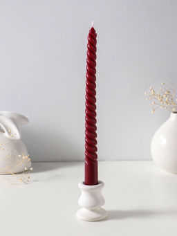 Свеча витая 25 см (набор 3 шт) 57 гр, 5 ч, цв. бордовый