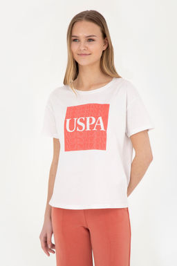 Женская футболка цвета экрю - U.s. polo assn фото 10