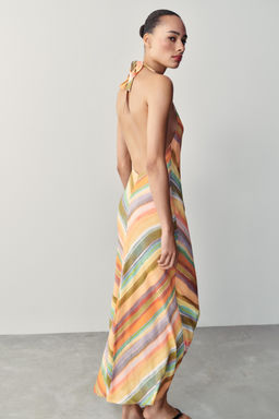 VESTIDO LARGO RAYAS / Multicolor - Zara фото 6