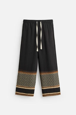RELAXED FIT COLOUR BLOCK TROUSERS - Zara фото 7
