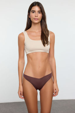 Trendyolmilla Kahverengi-Cok Renkli 6l? Paket Micro Brazilian Orme Kulot THMAW25KU00037  фото 7