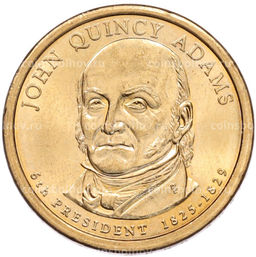 Монета 1 доллар 2008 года (P) США 6-й президент США Джон Куинси Адамс