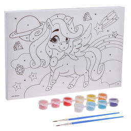 Картина по номерам для детей «Волшебство единорога», 20 х 30 см