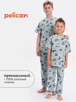 PELICAN, пижама для мальчиков, Голубой  фото 2