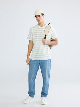 Bisiklet Yaka ?izgili Pike Erkek Ti??rt