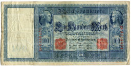 Банкнота 100 марок 1910 года Германия