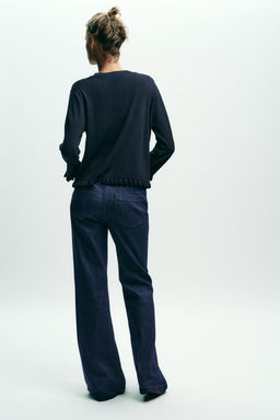 RUFFLE TRIM CARDIGAN - Zara фото 4