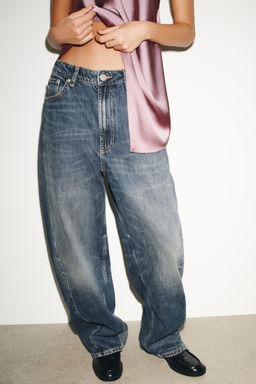 JEANS TRF BAGGY BARREL TIRO MEDIO / Azul - Zara фото 2