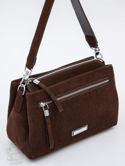 Сумка женская кожаная 1025CF coffee Polina&Eiterou