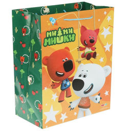 Пакет подарочный глянцевый Ми-ми-мишки, 26 32 14 см