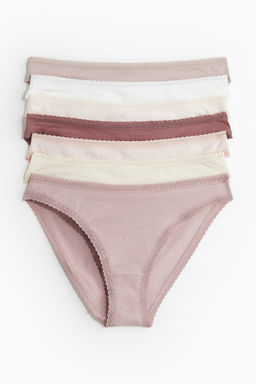 Pack de 7 bragas Bikini en punto de algodon