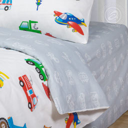 Моторчик 1,5 сп./Пододеяльник: 1 шт. - 215*143; Простыня: 1 шт. - 214*150; Наволочка: 2 шт. - 70*70; Бязь детская - Артпостель фото 4