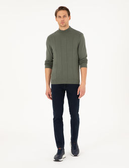 Duman Slim Fit Yar_m Bal_k__ Yaka Triko Kazak