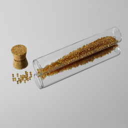 Цена за 2 шт. Набор баночек для хранения бисера, d=2.2×12 см, 5 шт., в контейнере, 13.5×13.5×3.5 см