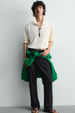 REGULAR FIT PIQU_ TEXTURED POLO SHIRT - Zara фото 14