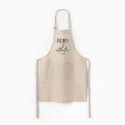 Фартук Этель «HOME», цвет бежевый, 60×75 см, 50%хл, 50%лен