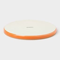 Тарелка Magistro «Церера», d=20 см, с бортиком, фарфор, оранжевая