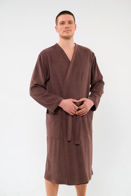 Халат мужской из махры Ренат темно-коричневый - Амадэль фото 4