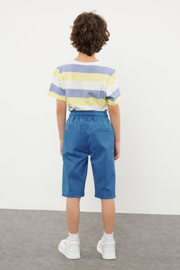 Bej Erkek Cocuk Beli Lastikli ve Baglamal? Dokuma Capri/Sort TKDSS24SR00001 - Trendyolmilla фото 8