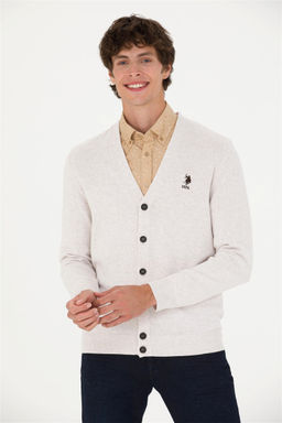 U. S. Polo Assn Мужской базовый трикотажный кардиган Stone Melange - U.s. polo assn фото 8