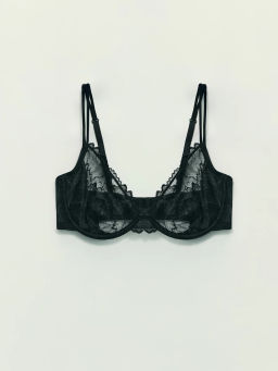 Бюстагльтер на косточках из сетки с кружевом / Zarina  фото 6