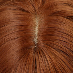 Парик искусственный, с чёлкой, имитация кожи, 60 см, цвет рыжий - Queen fair фото 5