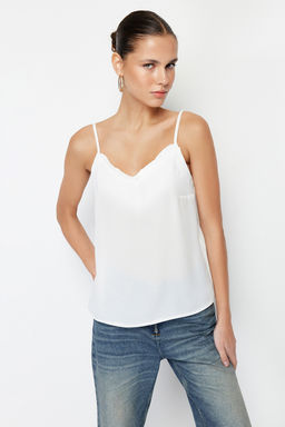 Ekru Yakas? F?rf?rl? Ask?l? Dokuma Bluz TWOSS24BZ00157 - Trendyolmilla фото 2