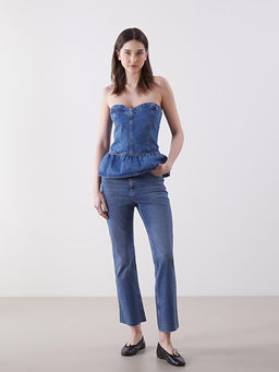 Flare Kad?n Jean Pantolon