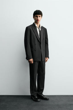 PLEATED SUIT TROUSERS