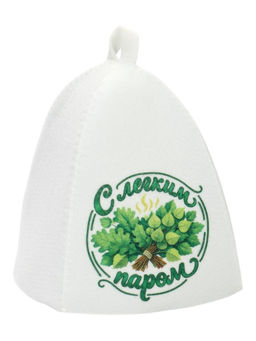 Шапка для бани с принтом "С легким паром"