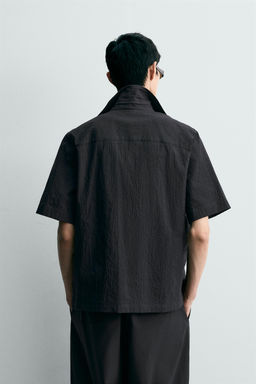 CAMISA REGULAR FIT ESTRUCTURA / Negro - Zara фото 3