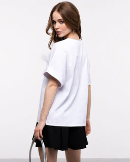 Футболка премиум качества с натуральными перьями страуса - Sahar art lab фото 3